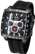Yema YMHF0811 Rallygraf Rectangle Chronograph Analog Display Analog Quartz Black