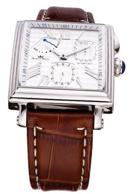 Yonger & Bresson YBH 8304H-03 Brown Calfskin Crocodile band .