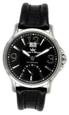 Yonger & Bresson YBH 8323-02 Black Calfskin band .