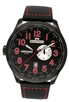 Yonger & Bresson YBH 8324-17 Black Calfskin band .