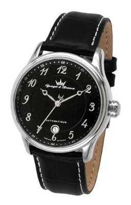 Yonger & Bresson YBH 8326-03 Black Calfskin band .