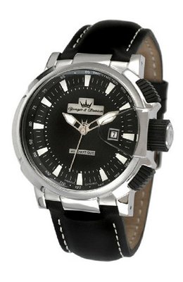 Yonger & Bresson YBH 8332-02 Black Calfskin band .