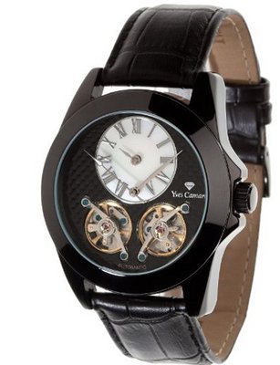 Yves Camani Automatic BALANCIER Automatik Schwarz YC1034-C YC1034-C with Leather Strap