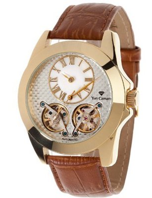 Yves Camani Automatic BALANCIER Automatik YC1034-A YC1034-A with Leather Strap