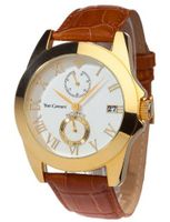 Yves Camani Automatic MAXIME White Brown YC1039-A YC1039-A with Leather Strap