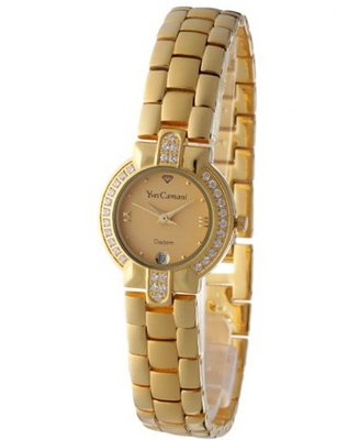 Yves Camani Diadem 426LG Ladies Quartz Analogue Gold Plated Strap and Bezel