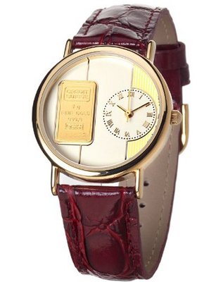 Yves Camani Quartz HARMONIE WEIß Goldbarren G-31095GS-W G-31095GS-W with Leather Strap