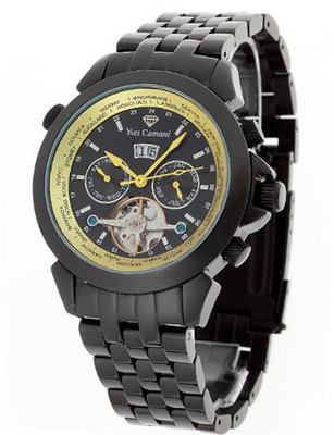 Yves Camani Worldtimer Automatic Black/Yellow