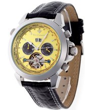 Yves Camani Worldtimer Automatic Yellow