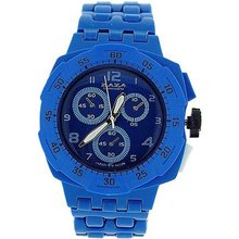 uZAZA London Zaza London Blue Chrono Effect Ladies Gents Plastic Bracelet Strap PL342 