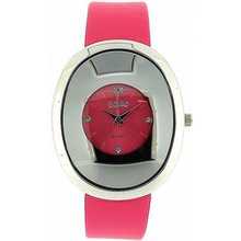uZAZA London Zaza London Oval Shaped Pink Dial Ladies Fashion LLB857 