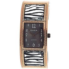 Zaza London Bangle Style Brown Dial Ladies Fashion LMB862