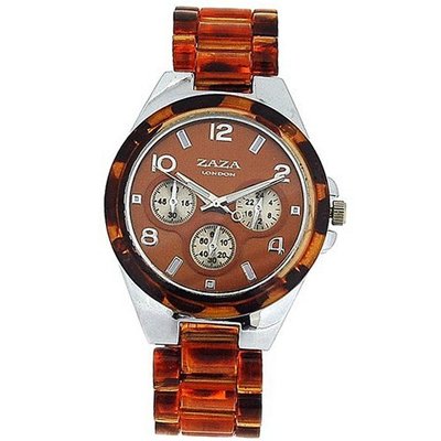Zaza London Chrono-Look Design Brown Strap Ladies Sports PL41