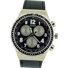 Zaza London Chronograph Effect Black PU Strap Gents Casual MLB458