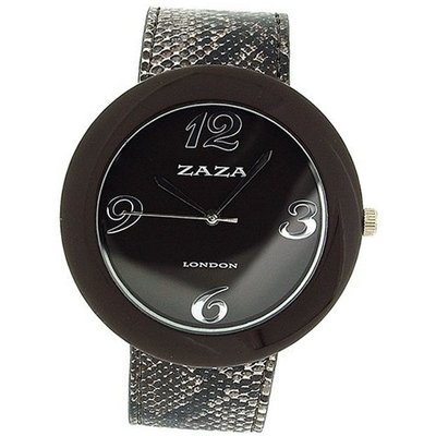 Zaza London Crocodile Effect Brown Pu Strap & Dial Ladies Fashion LLB855