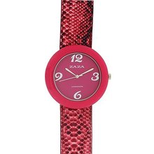 Zaza London Crocodile Effect Pink Dial Ladies Fashion LLB855