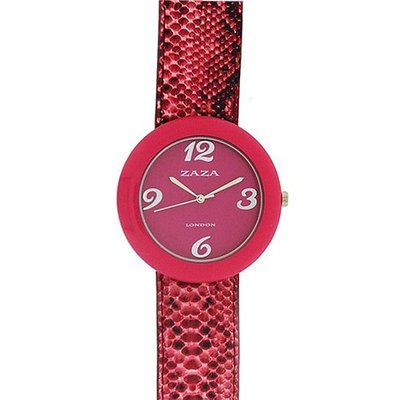 Zaza London Crocodile Effect Pink Dial Ladies Fashion LLB855
