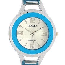 Zaza London Dome Shaped Dial Blue Strap Ladies LLB853