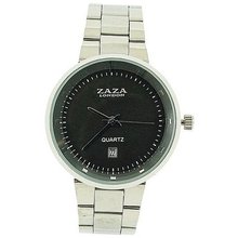 Zaza London Gents Date Grey Dial Silver Tone Metal Strap Dress MMB640/01