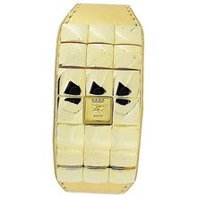 Zaza London Ladies Gold Extra Small Dial Gold Mirror & Gold PU Strap Funky