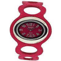 Zaza London Ladies Ring Design Pink Dial & Leatherette Strap LLB864