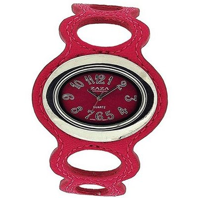 Zaza London Ladies Ring Design Pink Dial & Leatherette Strap LLB864