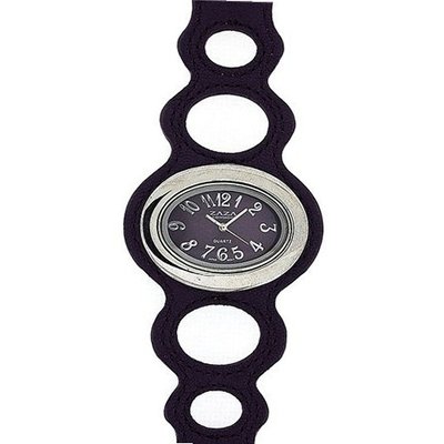 Zaza London Ladies Ring Design Purple Dial & Leatherette Strap LLB864