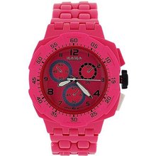 Zaza London Pink Chrono Effect Ladies Gents Plastic Bracelet Strap PL342