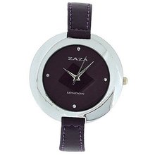 Zaza London Purple Sunray Dial Dome Shaped Ladies Analogue LLB858