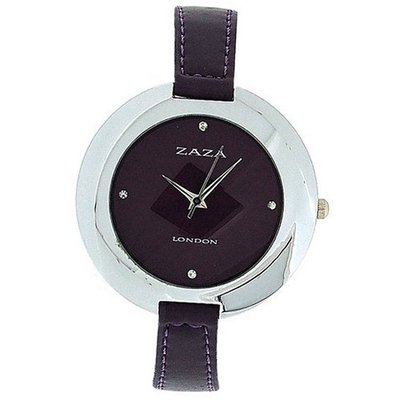 Zaza London Purple Sunray Dial Dome Shaped Ladies Analogue LLB858