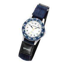 Zeeme es 095000015 Boys' Analog Quartz with White Fabric Strap