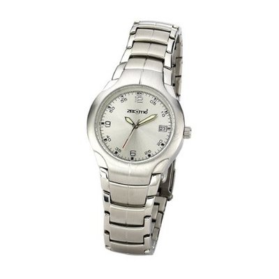 Zeeme es Ladies Silver Metal Analogue Quartz 095000030