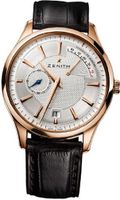 Zenith Captain Power Reserve Silver Dial 18kt Rose Gold Black Leather 18212068502C498