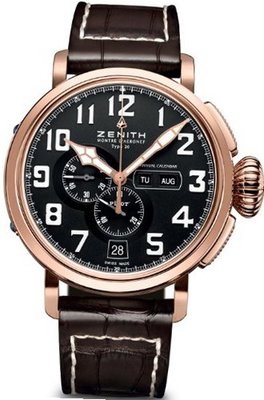 Zenith Pilot Montre D'Aeronef Type 20 Annual Calendar Rose Gold Automatic 87.2430.4054/21.C721