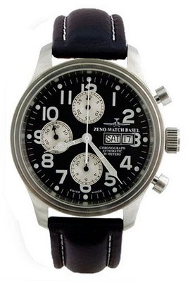 Zeno- Basel Pilot Oversized Chrono 7750 9557TVDDD-SV