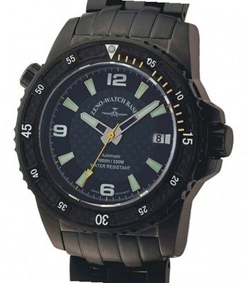 Zeno- Basel Sport Professional Diver Automatic Black + Yellow