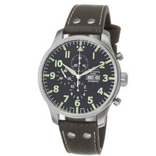 Zeno 10557-A1-DECK Giant Brown Leather Strap Luminous