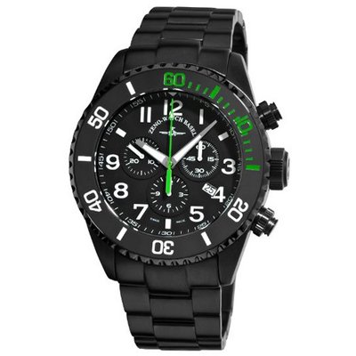 Zeno 6492BK-A18M Divers Black PVD Coated Stainless Steel Bracelet