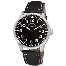 Zeno 6569-515Q-A1 Navigator Black Leather Strap