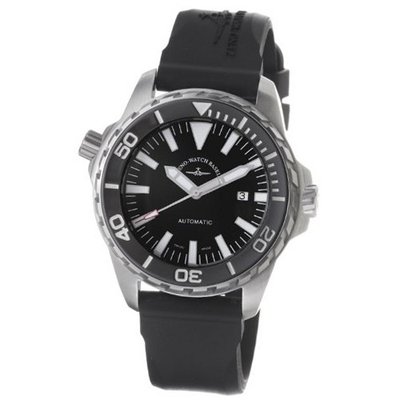 Zeno 6603-2824-A1 Divers Black Rubber Strap