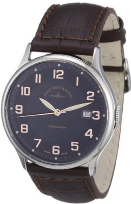 Zeno Basel Automatic Flatline 6209-c1 with Leather Strap