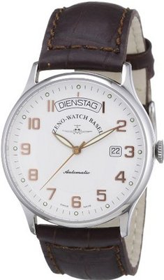Zeno Basel Automatic Flatline 6210-f2 with Leather Strap