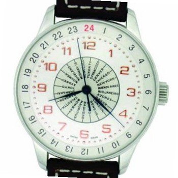 Zeno Master Pilot World Time Ref. P563 WT-RWWW