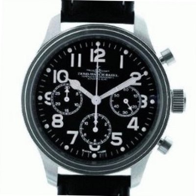 Zeno New Pilot Classic Tri-Compax Horizontal Chronograph Ref. 9557 TH C-SV