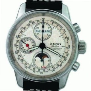 Zeno Pilot Classic Tri-Compax Moonphase Chronograph Ref. 6665 BVDD-L