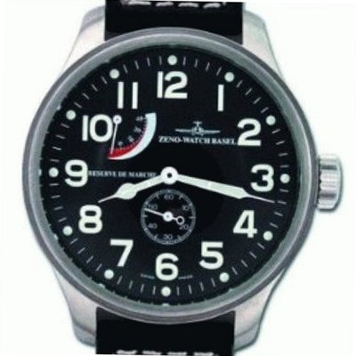 Zeno Pilot Oversized Power Reserve Manual Wind Ref. 8558 PR-BK