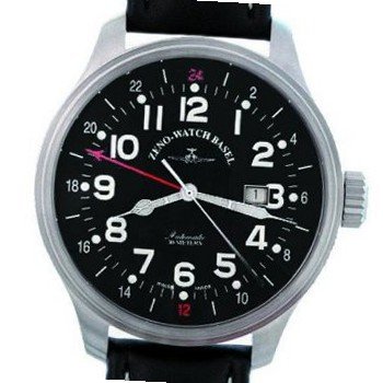 Zeno Pilot Oversized XL-Fliegeruhr GMT Ref. 8563 C-SV