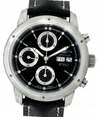 Zeppelin Captain Black Line Valjoux