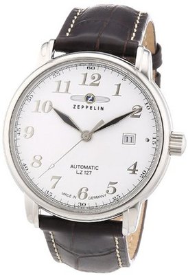 Zeppelin Gents LZ 127 Graf Zeppelin Automatic White-Silver 7656-4
