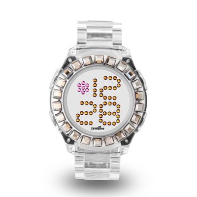 uZEROne Zerone Bedazzled Transparent Digital (Clear Swarovski Crystal) 